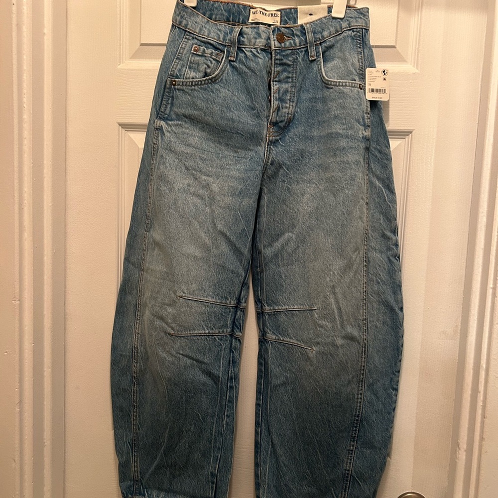 Free People Barrel Jeans